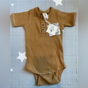 Kate Quinn organic cotton ribbed Henley bodysuit